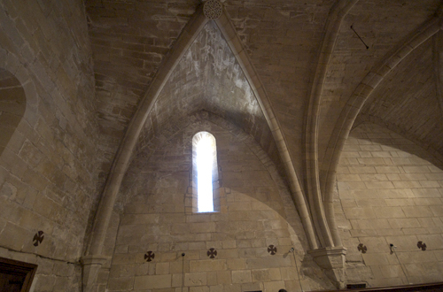 Tramo interior del muro de la sala capitular de Vallbona